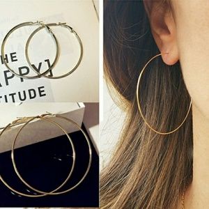 Large Gold Hoop Earrings